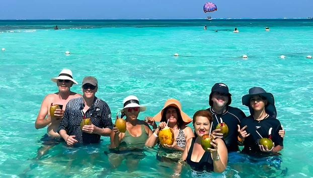 Disfrutando del baño