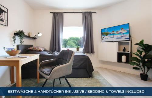 RtR Apartment Herne - Für 1 Person - Voll ausgestattet - Zentrum - Parken - Smart TV - WIFI - Modern - Foto 6