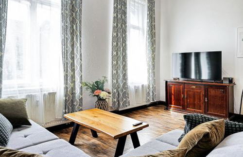 Ferienwohnung Villa Nieske - Jugendstil Denkmal, free WLAN & Parken, Self Check-In, Smart-TV - Foto 19