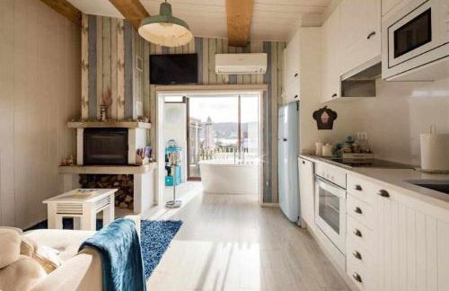 Mar no Camiño Terraza, chimenea de leña y bañera con vista al mar - Foto 5