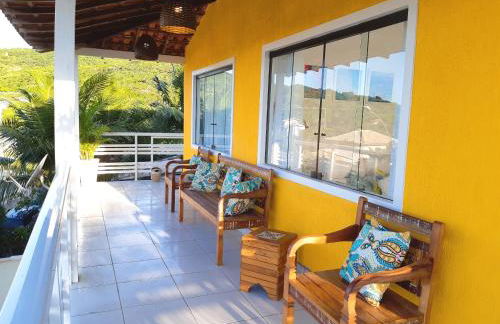 Espetacular Casa 3 SUÍTES cozinha varanda vista a passos da praia - Foto 15