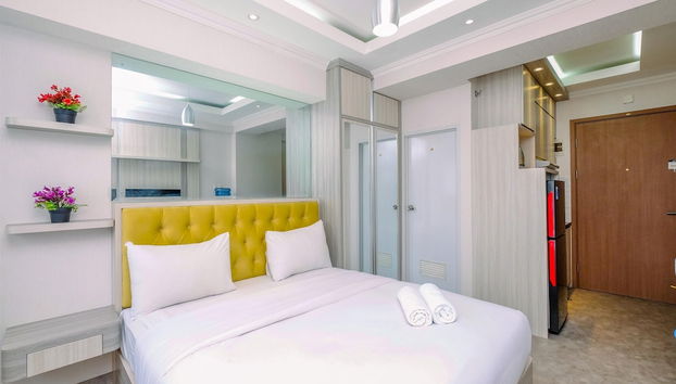 Homey Studio Room at Podomoro Golf View Apartment - Foto 3, Habitación