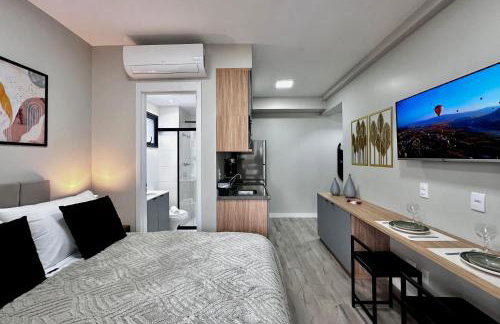 Studio com piscina a 1 minuto a pé do Metrô Brooklin - Foto 35