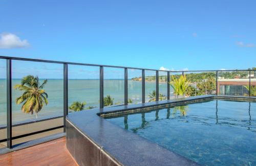 Viva hospedagens - Flat 009 beira mar com Varanda e piscina aquecida - Photo 57