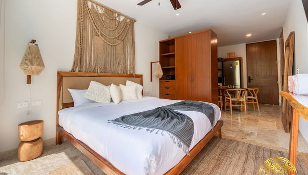 NHOA 107B Lux 1BR Condo Pool access in Aldea Zama - Foto 4, Habitación