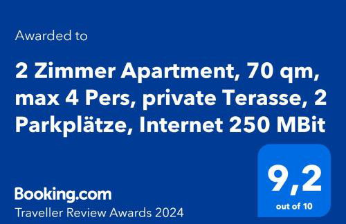 2 Zimmer Apartment, 70 qm, max 4 Pers, private Terasse, Parkplatz, Internet 250 MBit - Foto 26