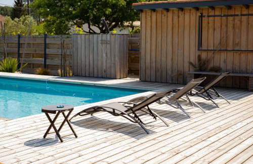Appartement 2 chambres, terrasse bois indépendante, accès piscine privée - Foto 16