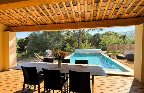 Plan de la Tour M1 - Villa 6 pers climatisée, 3 ch, piscine privée chauffée, nature & calme - Foto 11