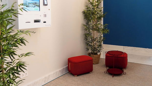 Mostrador de check-in y check-out