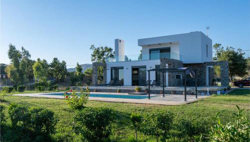 Villa & Stone House with Pool, 10 Mins to Skala Eressos Beach - Foto 2, Garden, Garden view