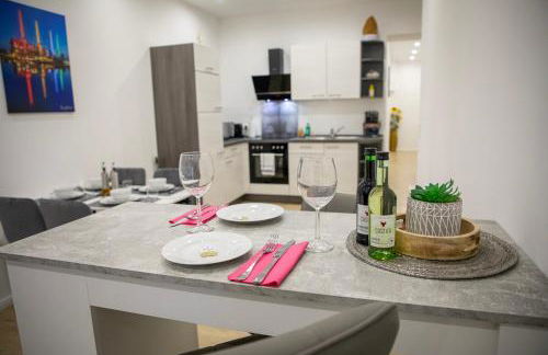 HANNIBAL - Design Apartment Magnolia 1, VW Nähe, Parkplatz, Küche, HighSpeed-WLAN, Fitness, Solarium - Foto 6