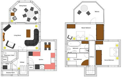 Detached Riverside Family Home on the River Conwy, Snowdonia, 6 Guests - Foto 6