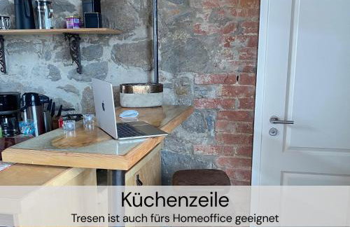 HexenburgbeiDresden mit Faßsauna Stylishes Designerappartement mit Schlafsofa, Terrasse - Nähe Sächsische Schweiz Dresden - Foto 5