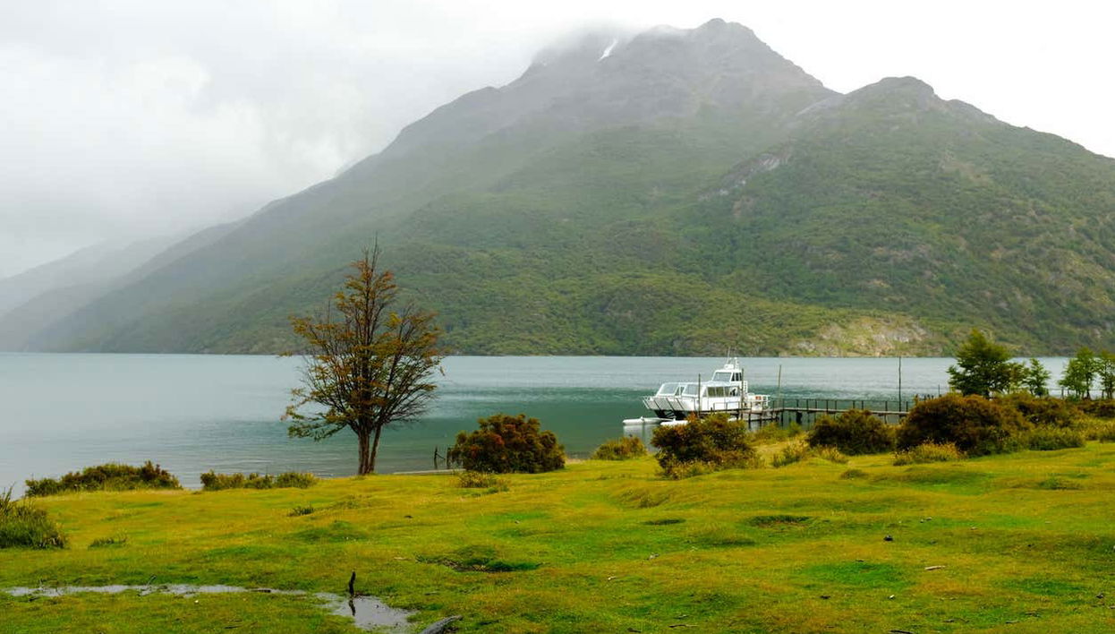 Disfrutando del tour por el Lago del Desierto