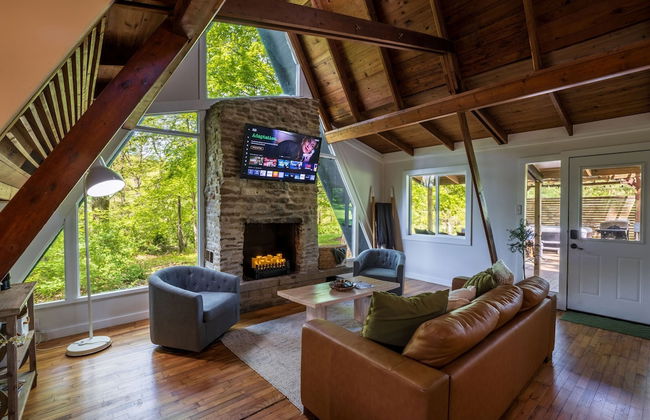 Lake View Hot Tub Modern A-frame - Foto 12