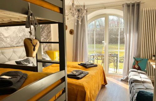 Bavaria Mountain Chalet DESIGN Ferienwohnung SKI Arber Osser Terrasse Sauna in Villa mit Bergblick bis 6 Pers - Foto 54