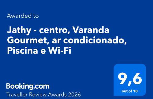 Jathy - centro, Varanda Gourmet, ar condicionado, Piscina e Wi-Fi - Foto 64