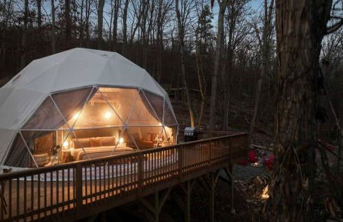 Glamping Dome w Hot Tub Fire Pit & River Access - Foto 80