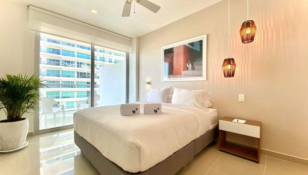 w Impeccable 2BR w Charming Balcony in CTG - Foto 2, Habitación