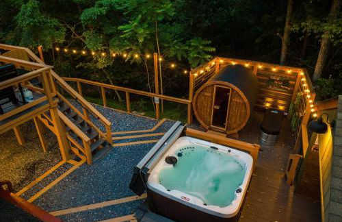 Fox&Hound Cabin: Cold Plunge, Sauna, Hot Tub, Dogs - Foto 1