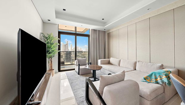 Elegant 1BR With Panoramic Views on Burj Khalifa - Foto 2, Habitación