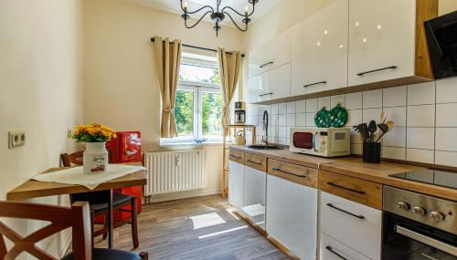 Romantische Ferienwohnung Lauschevogel in Waltersdorf - Foto 3, stove, dishwasher