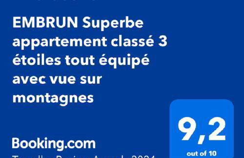 EMBRUN Superbe appartement classé 3 étoiles tout équipé avec vue sur montagnes - Foto 2