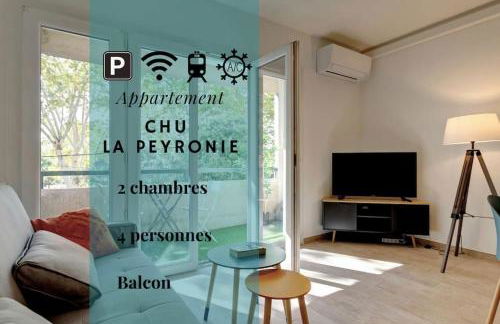 028- CHU Hôpital, Appart 2chambres, Parking, Tram - Foto 1