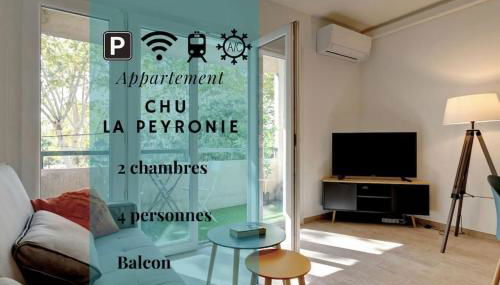 028- CHU Hôpital, Appart 2chambres, Parking, Tram - Foto 1