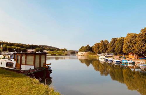 L'Amazone - bateau à quai sur le canal de bourgogne - Foto 22