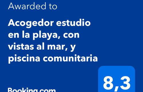 Acogedor estudio en la playa, con vistas al mar, y piscina comunitaria - Foto 8