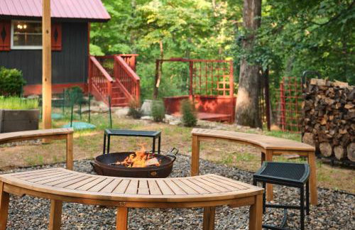Red A Frame Shenandoah Escape Fire Pit BBQ - Foto 10