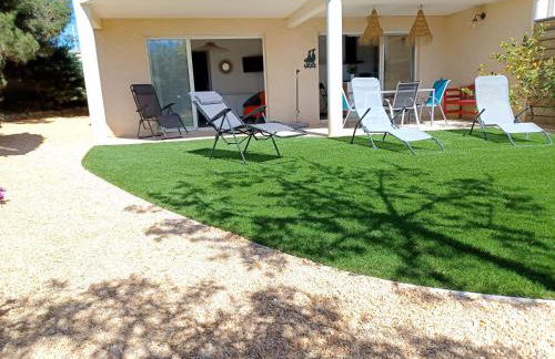 Plain-pied Jardin 6 personnes Clim Vue Mer Parking Wifi Terrasse Piscine dans la résidence - Foto 21