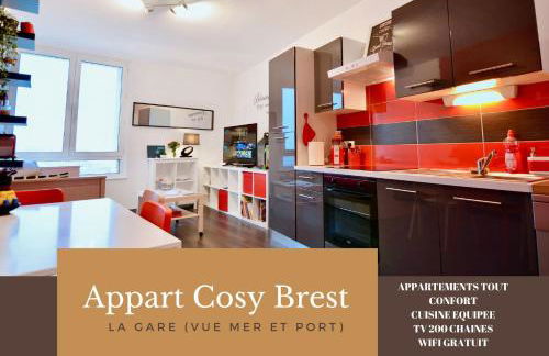 Appart Cosy Brest (La gare) vue mer - Foto 6