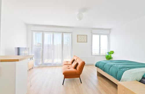 Studio Orly 15 min I Balcon, cuisine, Wi-Fi rapide - Foto 12