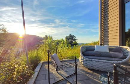 Odenwald-Lodge mit Infrarotsauna und E-Ladestation im Naturpark Odenwald "Haus Himmelblau" - Foto 8