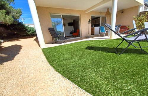 Plain-pied Jardin 6 personnes Clim Vue Mer Parking Wifi Terrasse Piscine dans la résidence - Foto 37