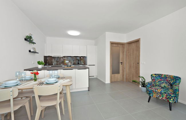 Fully equipped apartments with Terraces, Free garage parking, Netflix & AC - by Apartmány Šlapanice cz - Foto 17