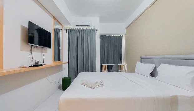 Homey And Cozy Studio Akasa Pure Living Bsd Apartment - Foto 3, Habitación