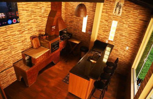 Chalé com Piscina Aquecida - Vista Panorâmica da Praia, a 200m do Mar, Sala de Jogos, Academia e Churrasqueira - Photo 32