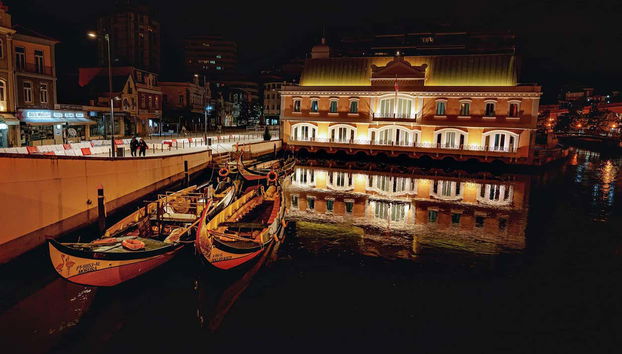 Moliceiros por la noche