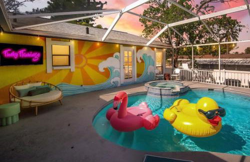 Funky Flamingo 3Kings Beach Gear Hot Tub & Pool - Foto 48