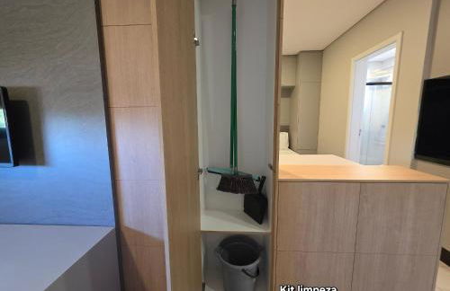 Flat novo e moderno, 4 pessoas ao lado do Paraguai - Foto 23