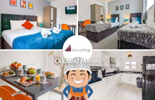 5-Bedroom Budget Contractor House with 10 Beds Free Parking and Free WiFi - Outfield Homes by Your Lettings Short Lets & Serviced Accommodation Peterborough - Photo 1