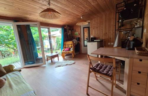 Studio bois avec terrasse et jardin bassin et océan - Foto 4