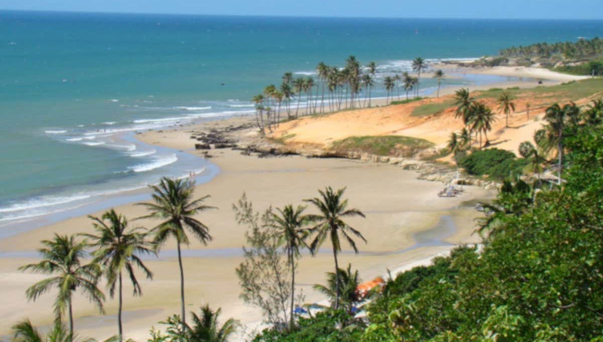 Vista aérea da praia de Flecheiras