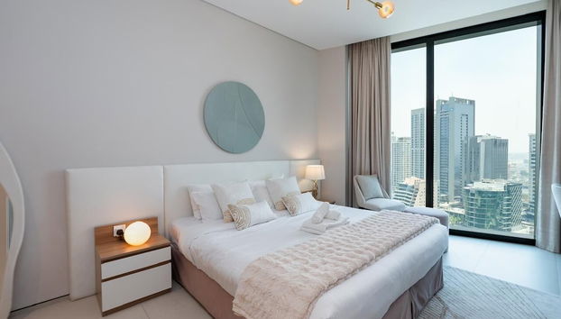 Beachfront 1BR Jumeirah Gate Tower 1 - Foto 5, Habitación