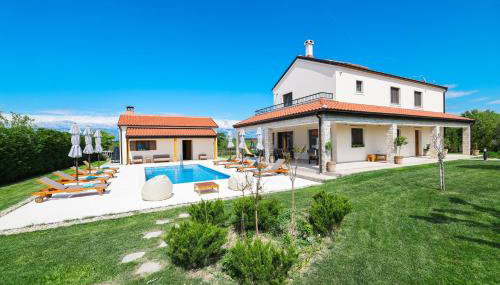 Villa Velebita with heated pool - Foto 3, Garden, sunbed, Garden view