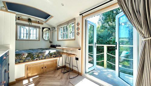 Luxury Shepherds Hut With Wood Fired Hot Tub - Foto 4