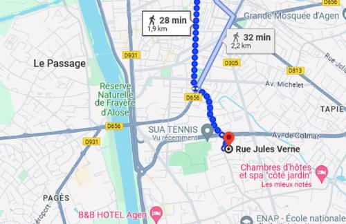 Douce Escale - Agen sud, T2, RDJ, clim réversible, proche ENAP - Foto 28